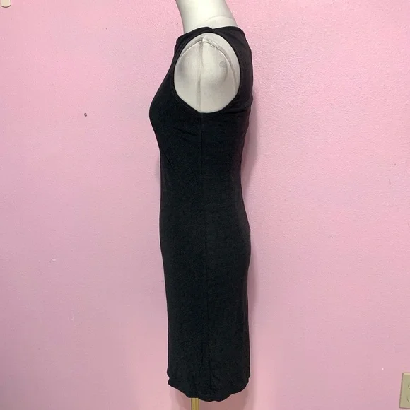 VTG Forever 21 Dark Grey Bodycon Dress S - Picture 2 of 6